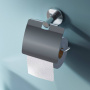 Держатель для туалетной бумаги X-Joy с крышкой, 11,3х13,8х6,1 см, хром, A85A341400