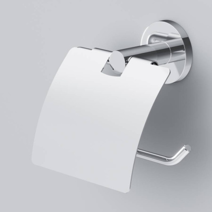 Держатель для туалетной бумаги X-Joy с крышкой, 11,3х13,8х6,1 см, хром, A85A341400