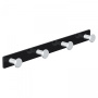 Набор крючков для полотенец Jupiter, 2,5х28х2,8 см, цвет черный с серебром, DA7735900