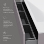 База под раковину подвесная, 60х100,8х49,2 см, серая, M50AFHX1003EGM