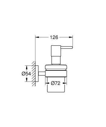 Дозатор жидкого мыла с держателем GROHE Essentials, 16х12,6 см, хром, 40448001