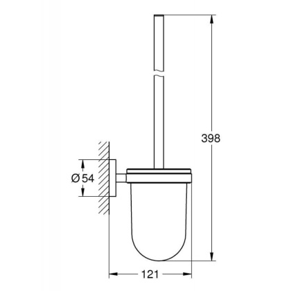 Туалетный ершик Grohe Essentials, 17,5х41,5 см, хром, 40374001