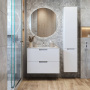 Тумба с раковиной Creto Bravo White 80 см