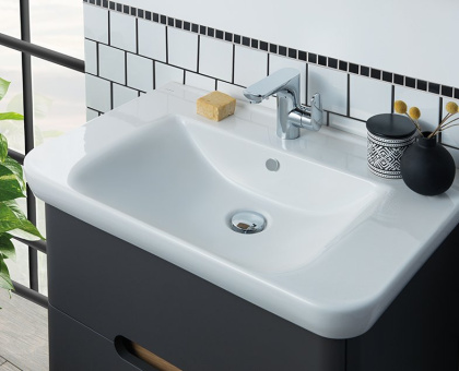 Тумба с раковиной Vitra Sento 78 60836 антрацит