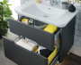 Тумба с раковиной Vitra Sento 78 60836 антрацит