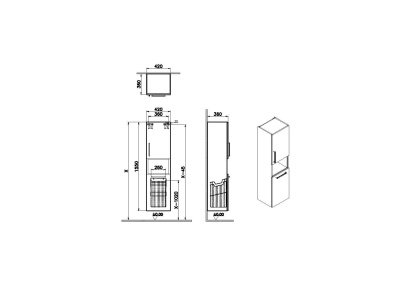 Шкаф-пенал для ванной Vitra Root 40 66231