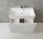 Тумба с раковиной подвесная BelBagno VITTORIA 90 Bianco Lucido, раковина белая