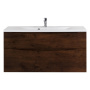 Тумба с раковиной подвесная BelBagno MARINO-H60 120 Rovere Moro, раковина белая