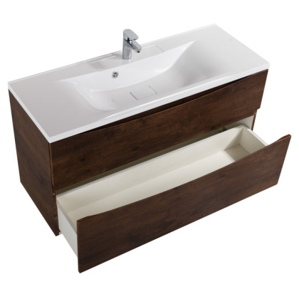 Тумба с раковиной подвесная BelBagno MARINO-H60 120 Rovere Moro, раковина белая