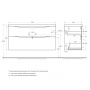 Тумба с раковиной подвесная BelBagno MARINO-H60 120 Rovere Moro, раковина белая