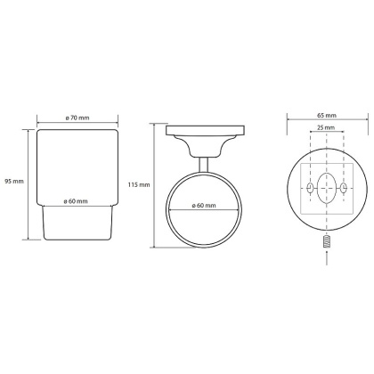 Держатель зубных щеток, стакан 144110017