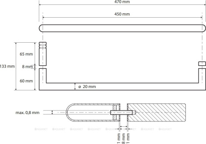 Держатель для полотенец Bemeta Dark 104204310
