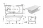 Ванна из искусственного мрамора Эстет Бета 170x80                                                       
