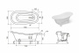 Ванна из искусственного мрамора Эстет Марсель 170x80