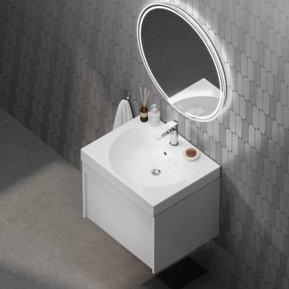 Тумба с раковиной Kerama Marazzi Modula 60 см MO.60.1+1\WHT глянцевый белый