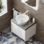 Тумба с раковиной Kerama Marazzi Modula 60 см MO.60.1+1\WHT глянцевый белый