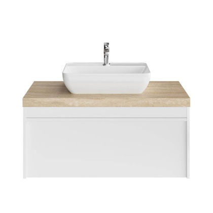 Тумба с раковиной Kerama Marazzi Modula 100 см MO.100.1+1\WHT глянцевый белый