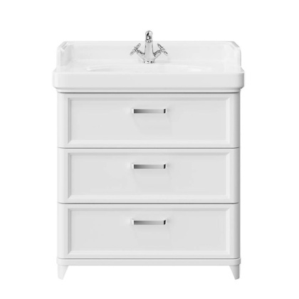 Тумба с раковиной Kerama Marazzi Pompei 80 см PO.N.80.3\WHT глянцевый белый