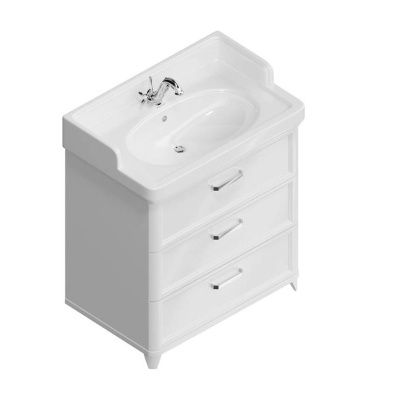 Тумба с раковиной Kerama Marazzi Pompei 80 см PO.N.80.3\WHT глянцевый белый