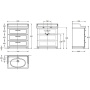Тумба с раковиной Kerama Marazzi Pompei 80 см PO.N.80.3\WHT глянцевый белый