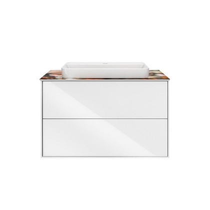 Тумба PLAZA Modern подвесная с ящиками 80, белая глянцевая PLB.M.80.2\WHT