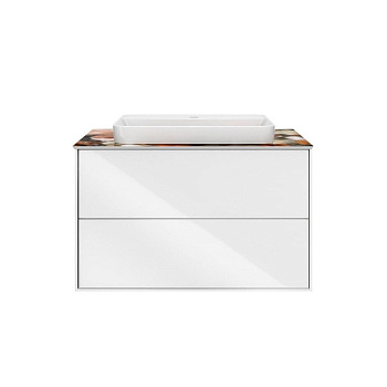 Тумба PLAZA Modern подвесная с ящиками 80, белая глянцевая PLB.M.80.2\WHT