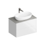 Тумба PLAZA Modern подвесная с ящиками 80, белая глянцевая PLB.M.80.2\WHT