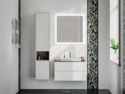Тумба PLAZA Modern подвесная с ящиками 80, белая глянцевая PLB.M.80.2\WHT