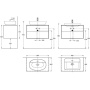 Тумба PLAZA Modern подвесная с ящиками 80, белая глянцевая PLB.M.80.2\WHT