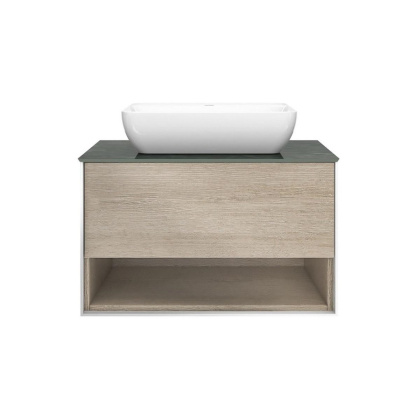 Тумба PLAZA Modern подвесная с ящиком и полкой 80, дуб Орегон PLB.M.80.1\OAK.O