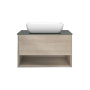 Тумба PLAZA Modern подвесная с ящиком и полкой 80, дуб Орегон PLB.M.80.1\OAK.O