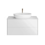 Тумба PLAZA Modern подвесная с ящиками 100, белая глянцевая PLB.M.100.2\WHT