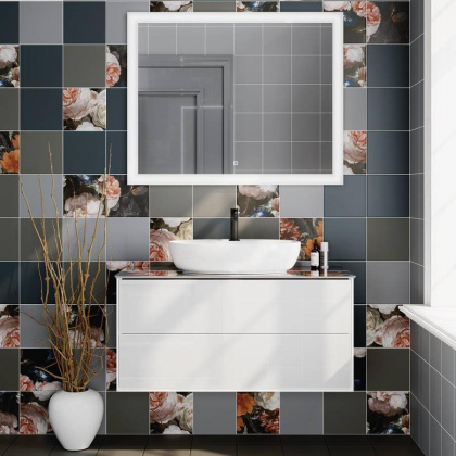 Тумба PLAZA Modern подвесная с ящиками 100, белая глянцевая PLB.M.100.2\WHT