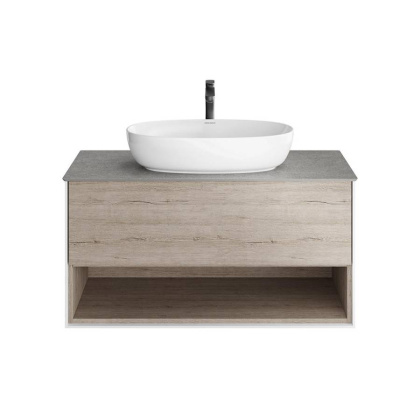 Тумба PLAZA Modern подвесная с ящиком и полкой 100, дуб Орегон PLB.M.100.1\OAK.O