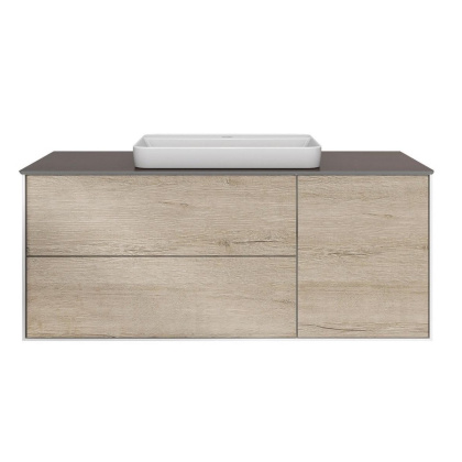 Тумба PLAZA Modern подвесная с ящиками 120, дуб Орегон PLB.M.120.3\OAK.O