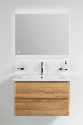 Тумба с раковиной подвесная  BelBagno ALBANO-CER 105 Rovere Vintage Bianco, раковина белая