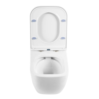 ALPINA Унитаз подвесной безободковый с сиденьем дюропласт soft close, BB10100CHR/SC