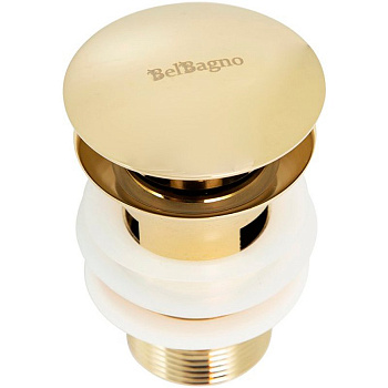 BB-SAT-ORO Донный клапан с системой "Клик-клак" с переливом, золото