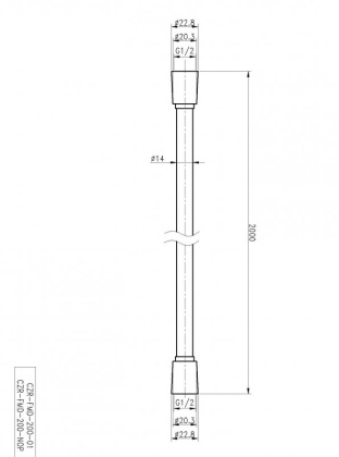 CZR-FMD-120-01 Гибкий шланг PVC, длина 1,2 м, хром