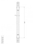 CZR-FMD-180-01 Гибкий шланг PVC, длина 1,8 м, хром