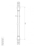 CZR-FMD-180-NOP Гибкий шланг PVC, длина 1,8 м, чёрный матовый