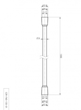 CZR-FMD-200-NOP Гибкий шланг PVC, длина 2,0 м, чёрный матовый