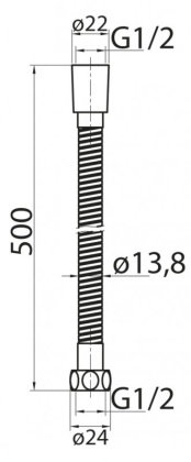 CZR-FMDC-120-03 Гибкий шланг, 120 см, золото