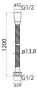 CZR-FMDC-150-03 Гибкий шланг, 150 см, золото