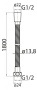 CZR-FMDC2-120-02 Гибкий шланг, длина 1,2 м, исполнение бронза