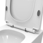 DUE-TOR Унитаз подвесной, безободковый, с системой смыва "Торнадо", с сиденьем soft close, BB5171CH-TOR/SC