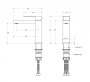 SLIDER-LS-01-W0 Смеситель для раковины однорычажный без донного клапана, хром