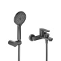 STYLUS-VD-01 Смеситель для ванны и душа однорычажный в комплекте с ручным душем, шлангом и держателем, хром