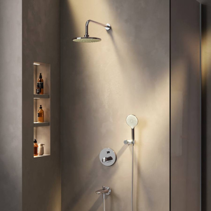 FP85A10020 X-Joy TouchReel, набор: Нажимной Смеситель д/в/душа, верхний душ 220 мм, держатель д/верхн.ду