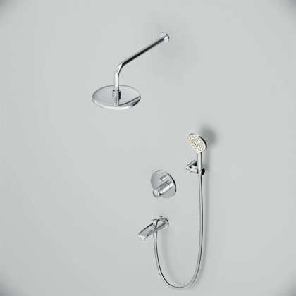 FP85A10020 X-Joy TouchReel, набор: Нажимной Смеситель д/в/душа, верхний душ 220 мм, держатель д/верхн.ду
